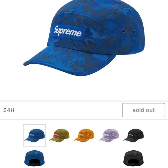 Supreme SS20 Satin Digi Royal Blue Camp Cap SOLD - Picture 4 of 7